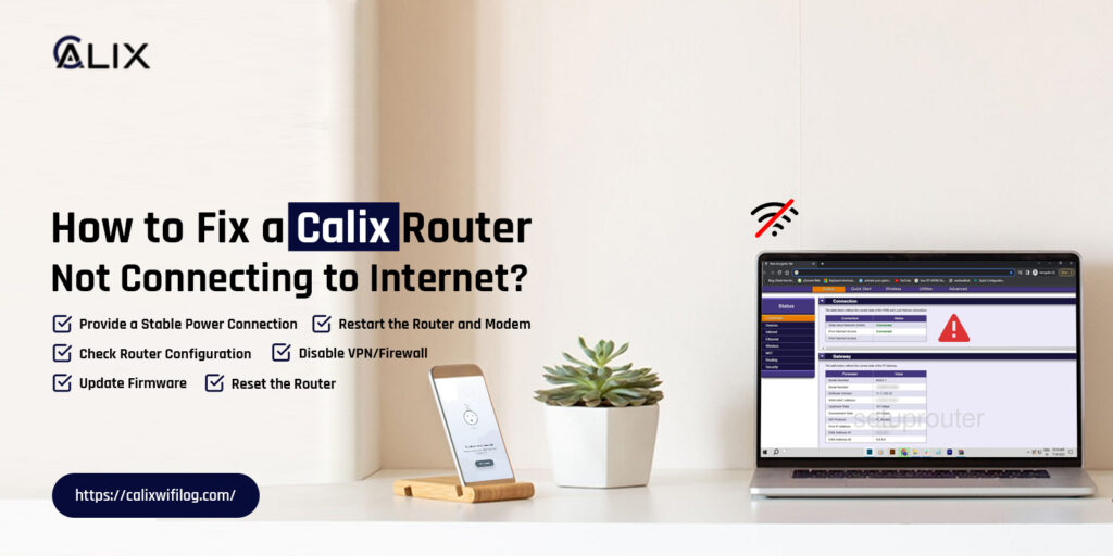 Calix Router Not Connecting to Internet
