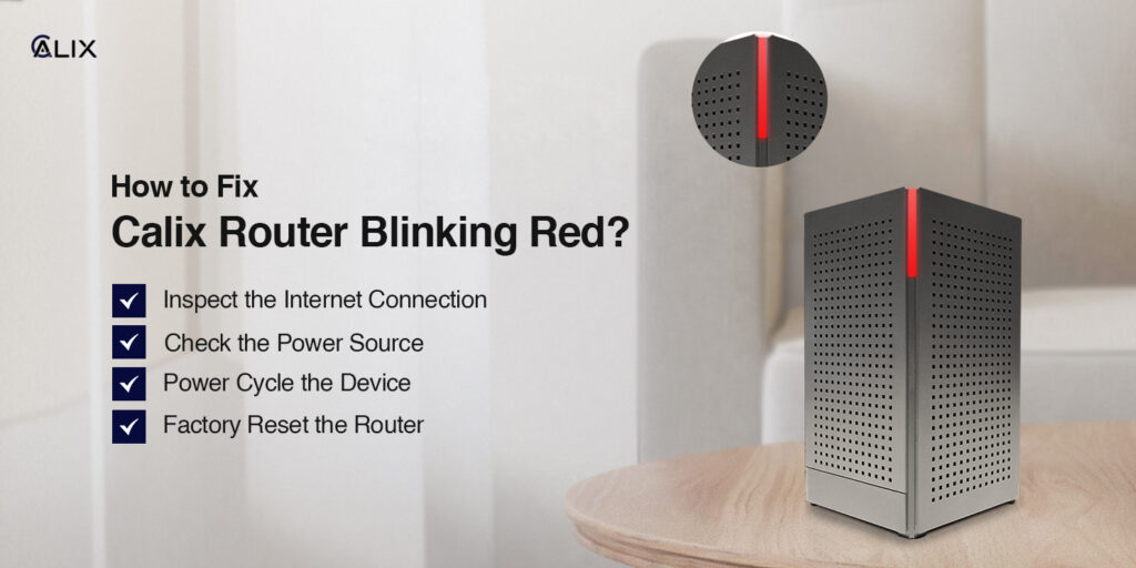 Calix Router Blinking Red